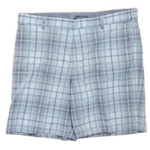 Nike Mens Shorts Size 36 Chino Golf Plaid White Gray